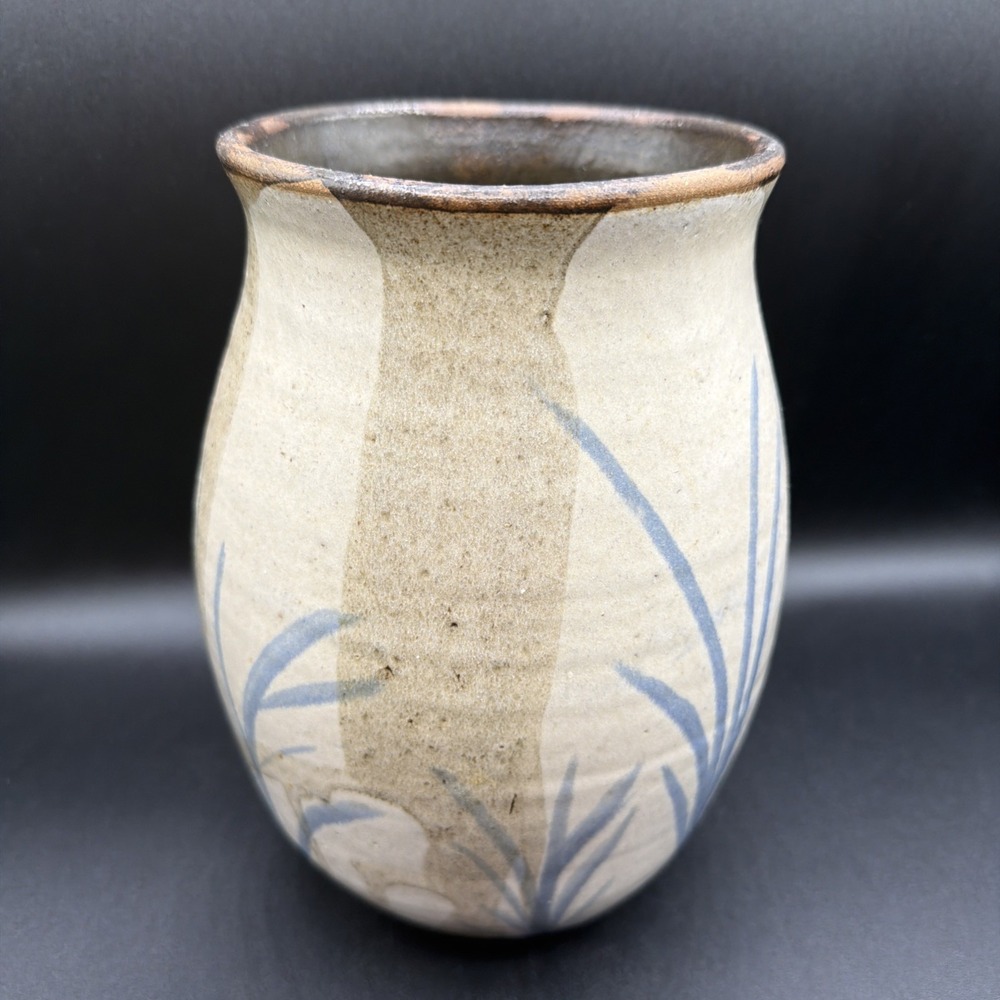 VTG Studio Art Pottery Vase Blue Abstract Signed Craig Norwood 8.5" Tall '90s - Picture 5 of 6